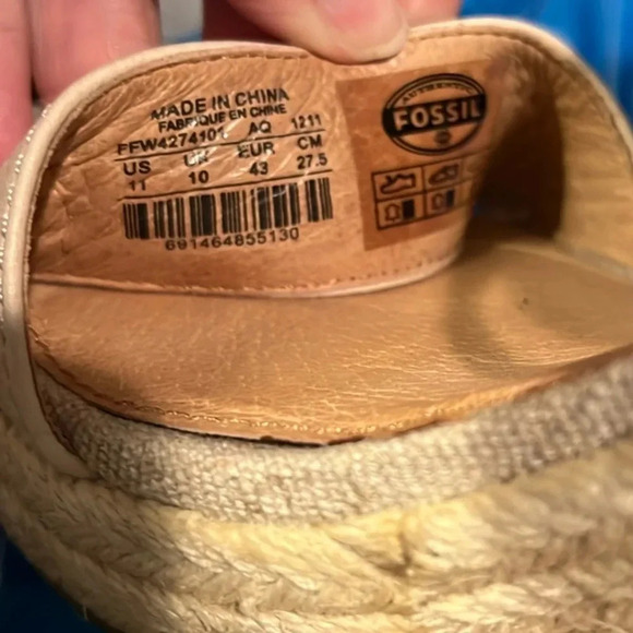 Fossil Women’s Wedge Espadrille Sandals Size 11 Boho - Picture 14 of 14